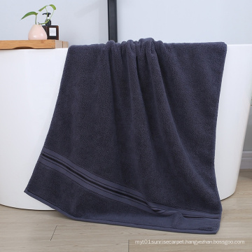 150x70cm 100% Cotton Solid Color Striped Hotel Usage Beach Towel Bath Towel